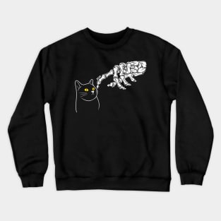 Halloween Cat black Lover Skeleton Hand Crewneck Sweatshirt